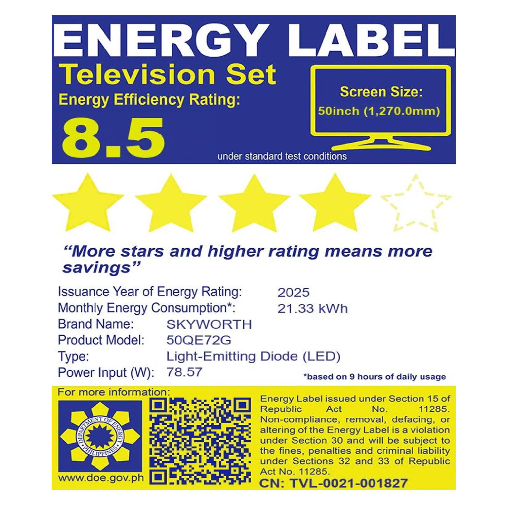 LED-50QE72G SKYWORTH 50`` QLED 120HZ 4K GOOGLE TV - Image 2
