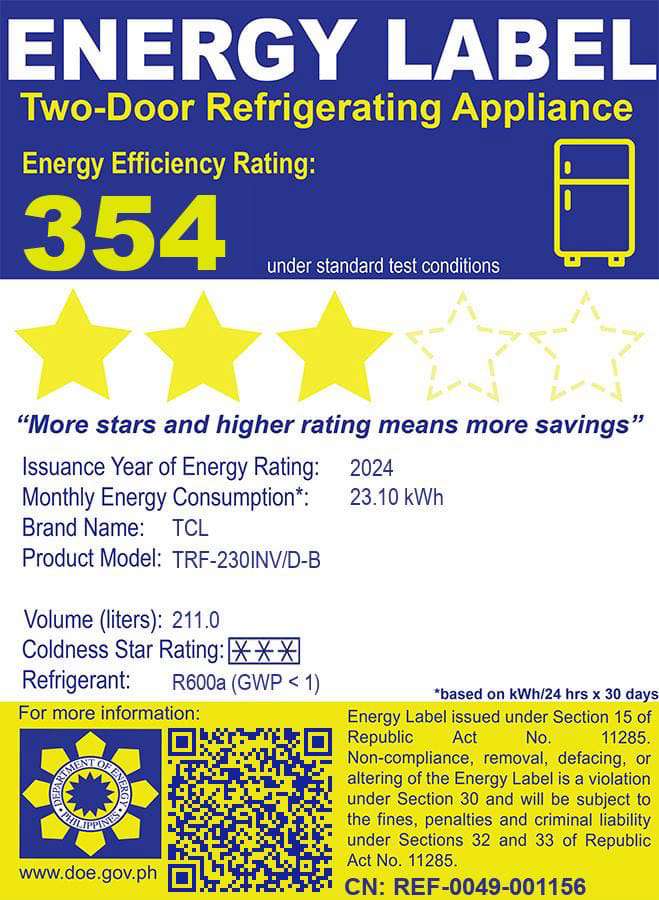 TRF-230INV/DB 7.5CUFT TCL DEFROST INVERTER REF - Image 9